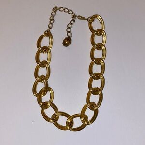 VTG Lot of 2 Lightweight Large God Tone Double Link Curb Chain Necklace Size OS